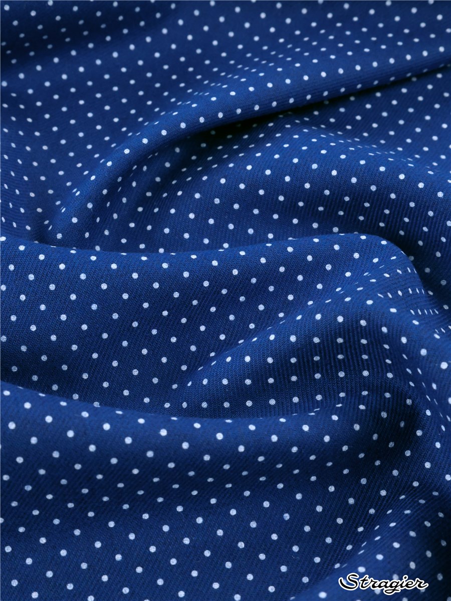 Liberty Lantana - Pois 1,5mm - Bleu Océan-Blanc - 90 cm