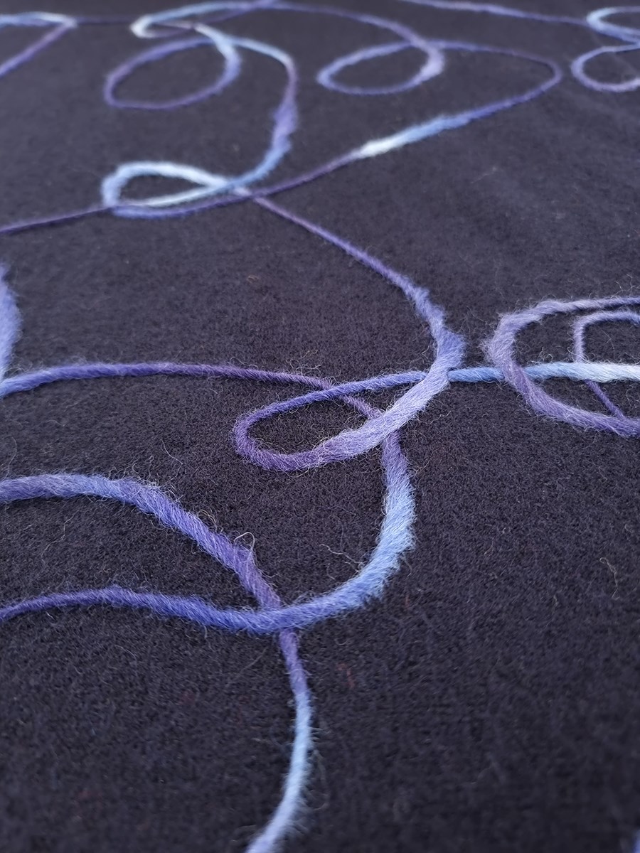 Laine de Mérinos bouillie - Tuft - Loops - Marine - Ocean