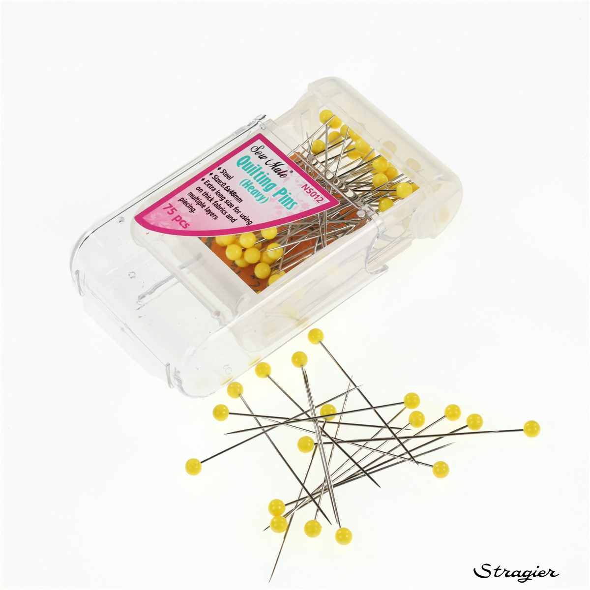 Long Steel pins 0,6mm-48mm - Boite de 75 pièces