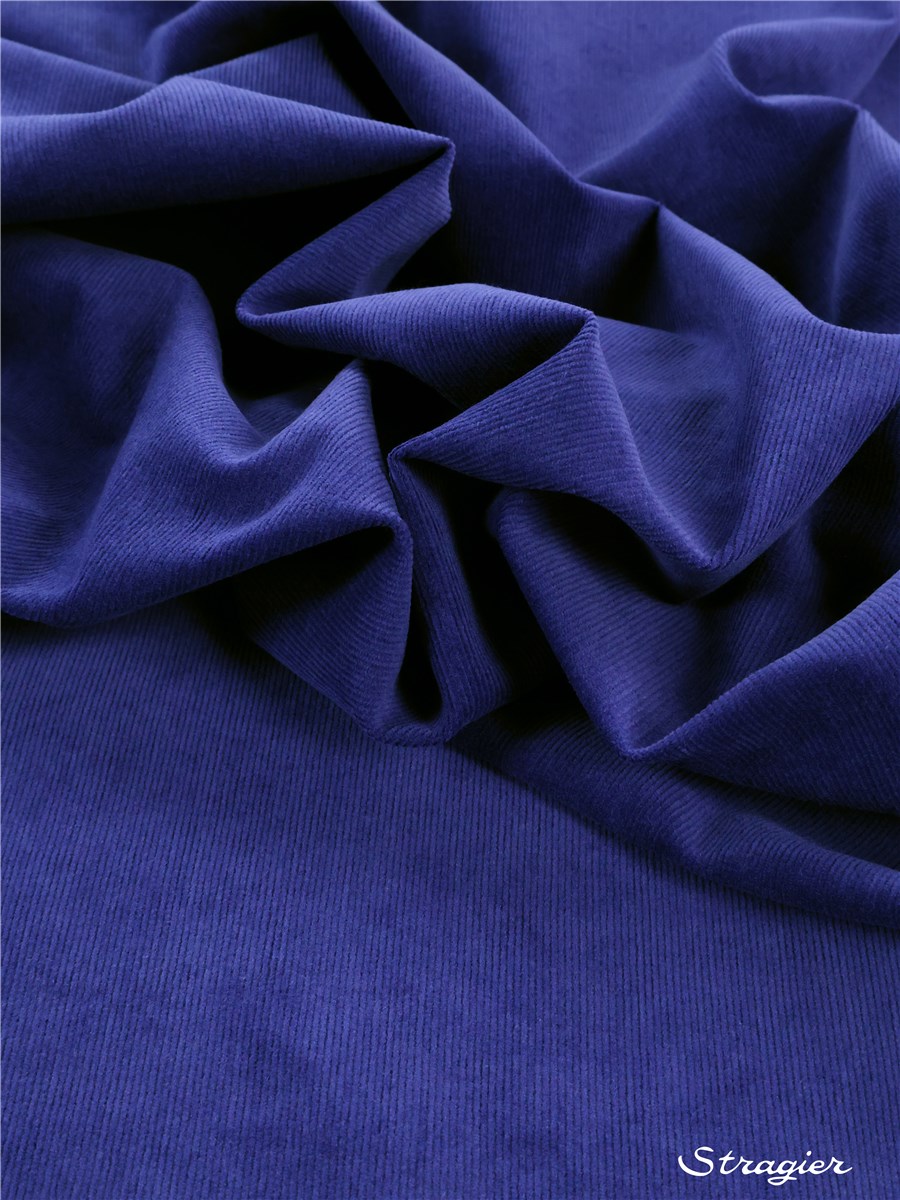 Baby Cord - Stretch - 1mm Rib - Uni - Bleu Océan