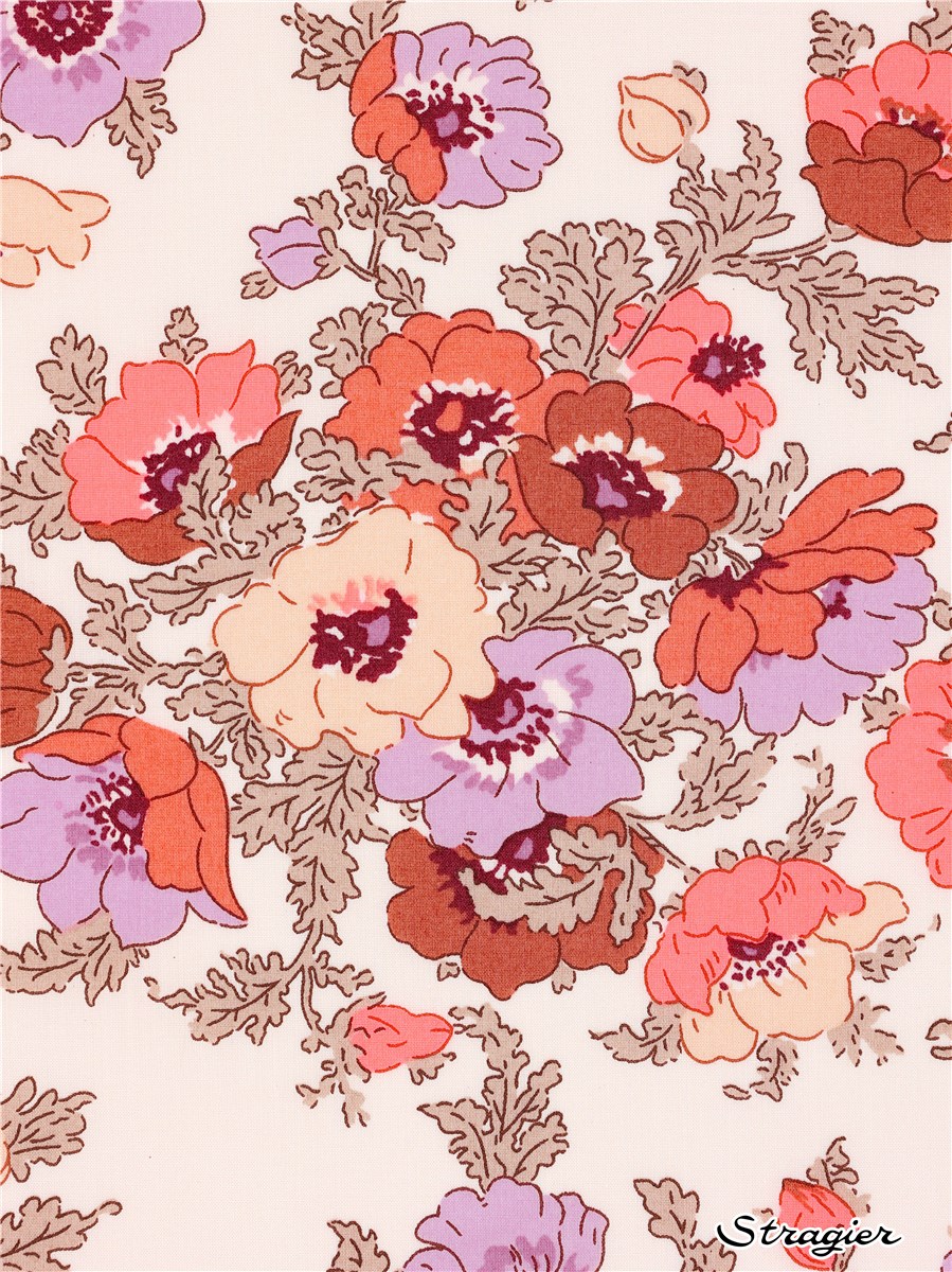 Liberty Tana Lawn - Madeleine - Rose antique et Fluo