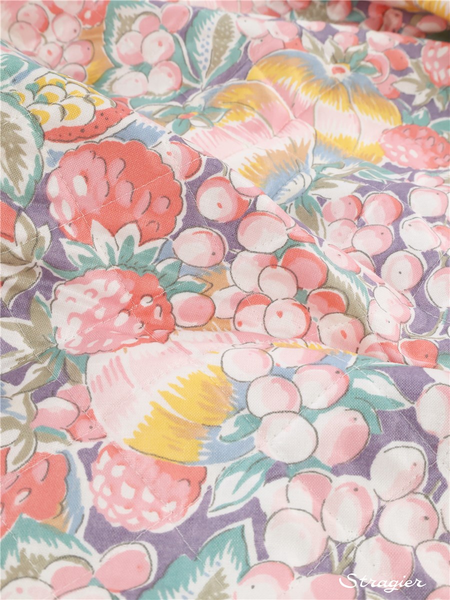 Quilted Fabrics - Cotton - Fruitelle - Rose-Lavande