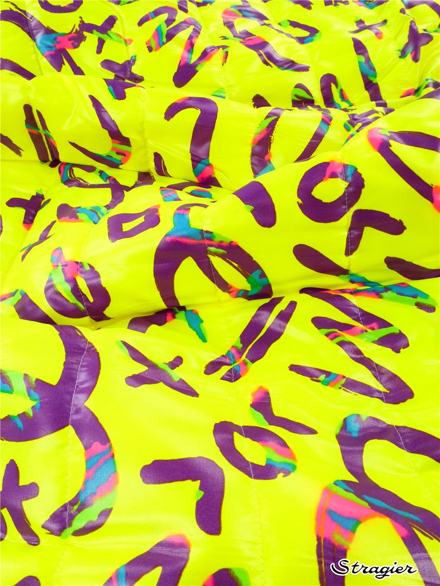 Quilted Fabric - Waterproof - Alpha - Jaune Fluo