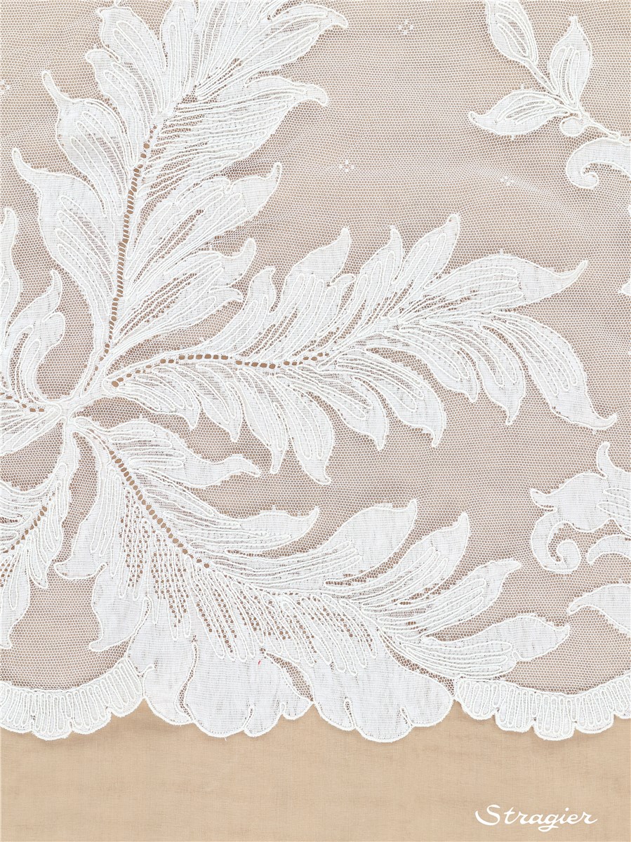 Dentelle de coton à l'ancienne - Isabeau - Ivoire clair Stragier - 115 cm