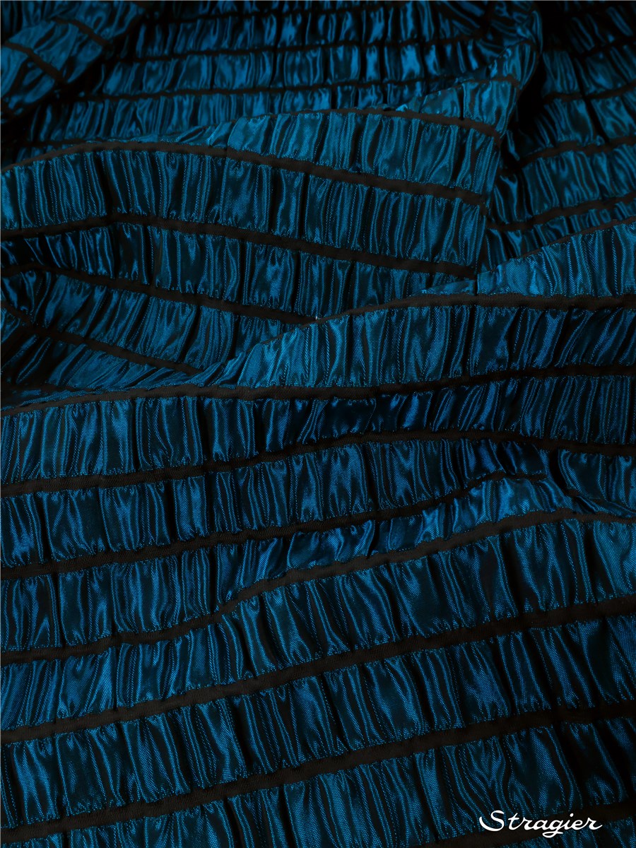 Seersucker - soyeux - Smocks 30mm - Océan