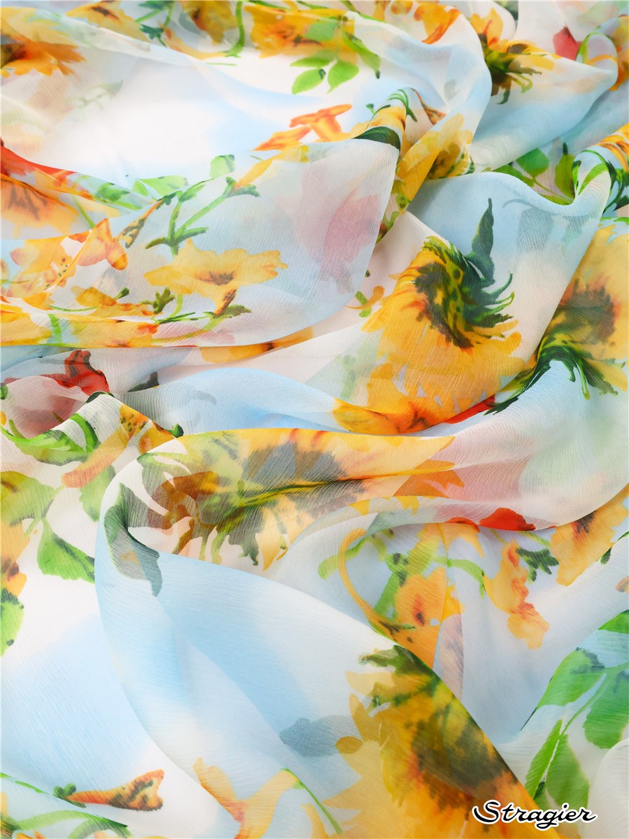 Silk Chiffon - Crepon - Sunflower - Soleil