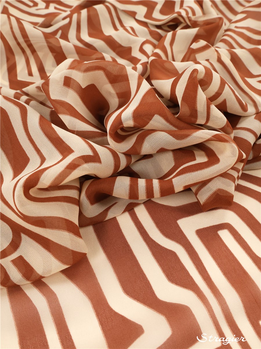 Silk Chiffon - Shepard - Fauve-Ecru