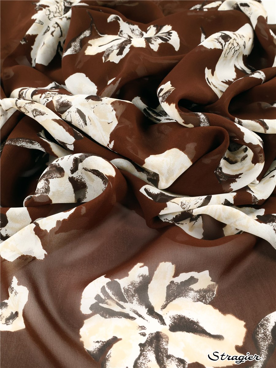Mousseline de Soie - Orchid - Chocolat 