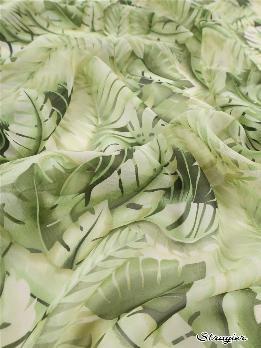 Silk Chiffon - Lisa - Vert Saule