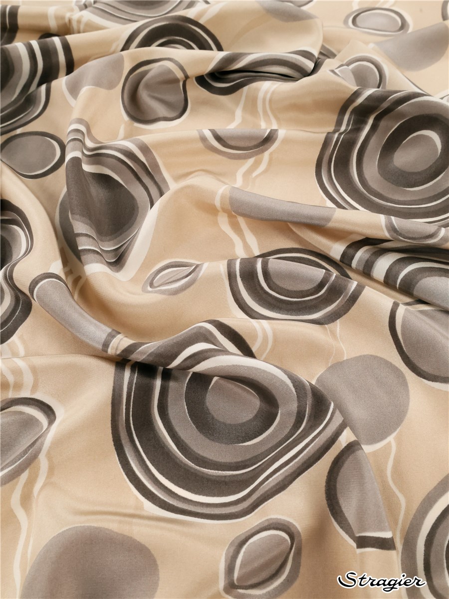 Silk Crepe de Chine - Espiègle - Beige Taupe