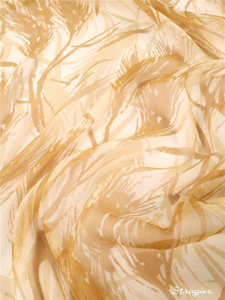 Silk Chiffon - Crepon - Sito - Camel