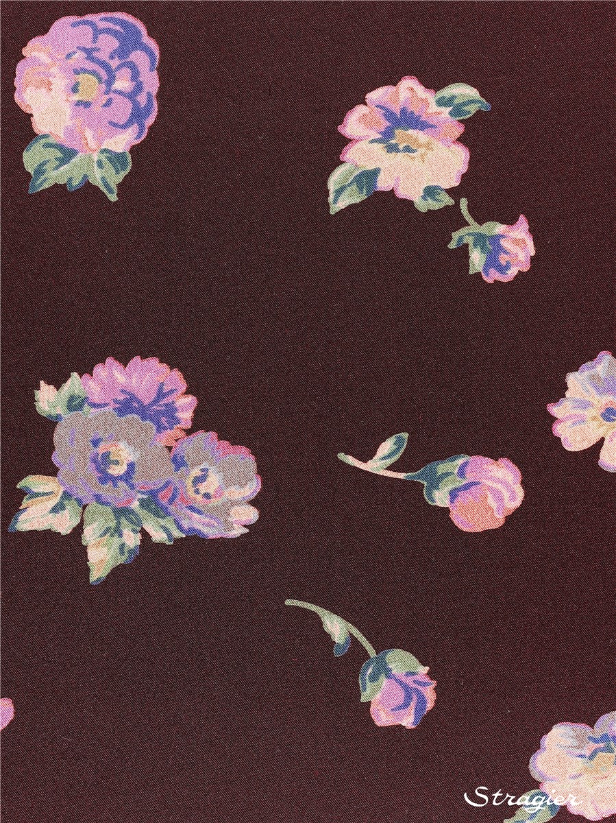 Satin de Soie Stretch - Lucia - Aubergine
