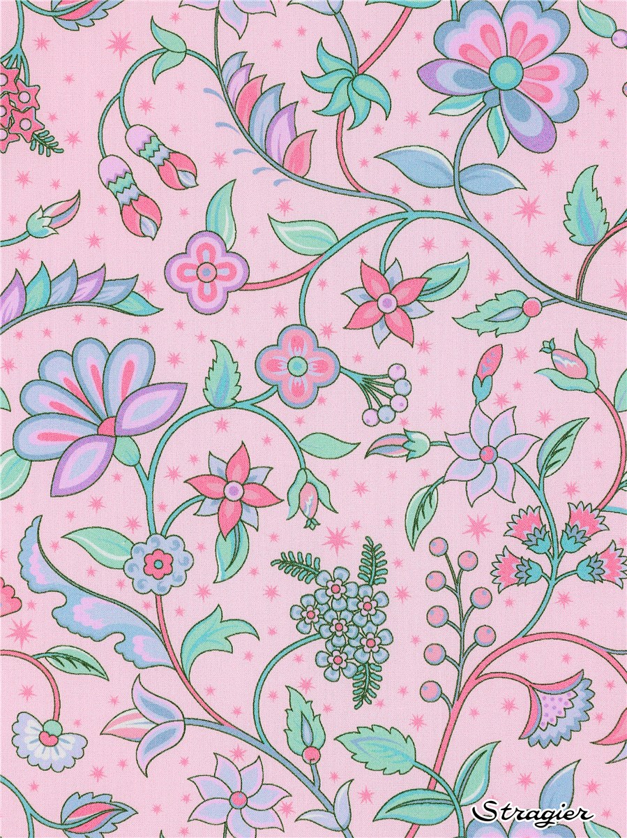 Liberty Tana Lawn - Midnight Vine - Rose frais