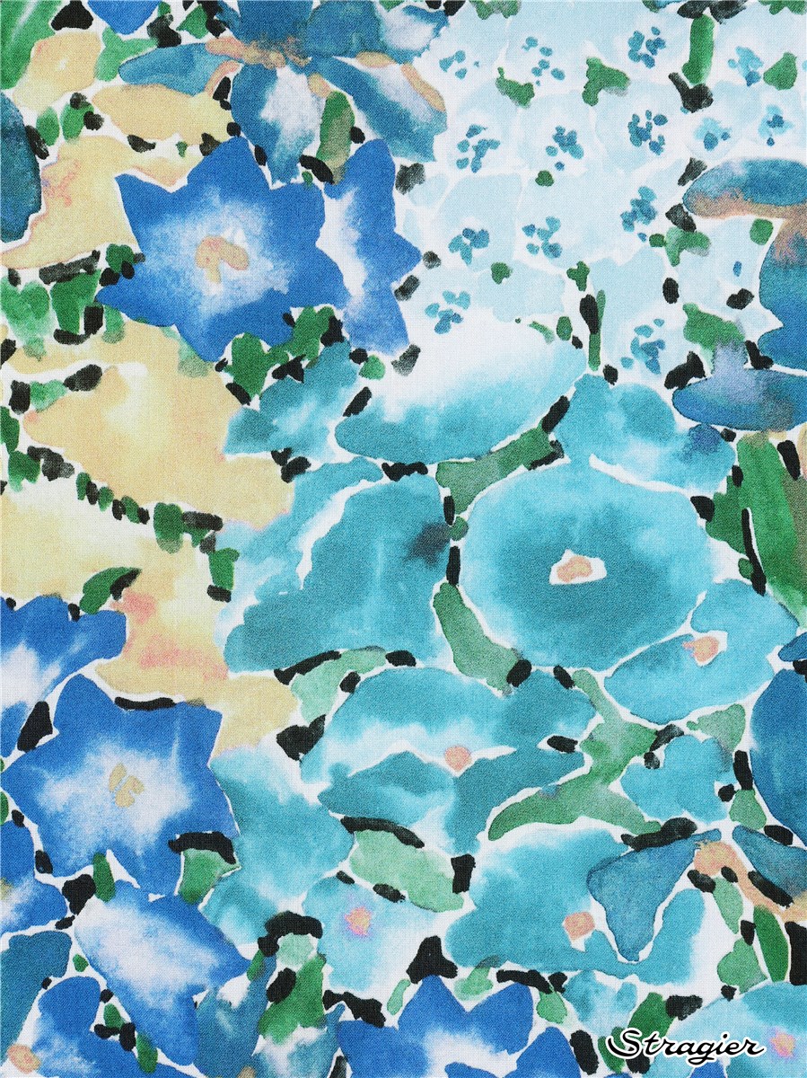 Liberty Tana Lawn - Ellis Garden - Bleu Canard