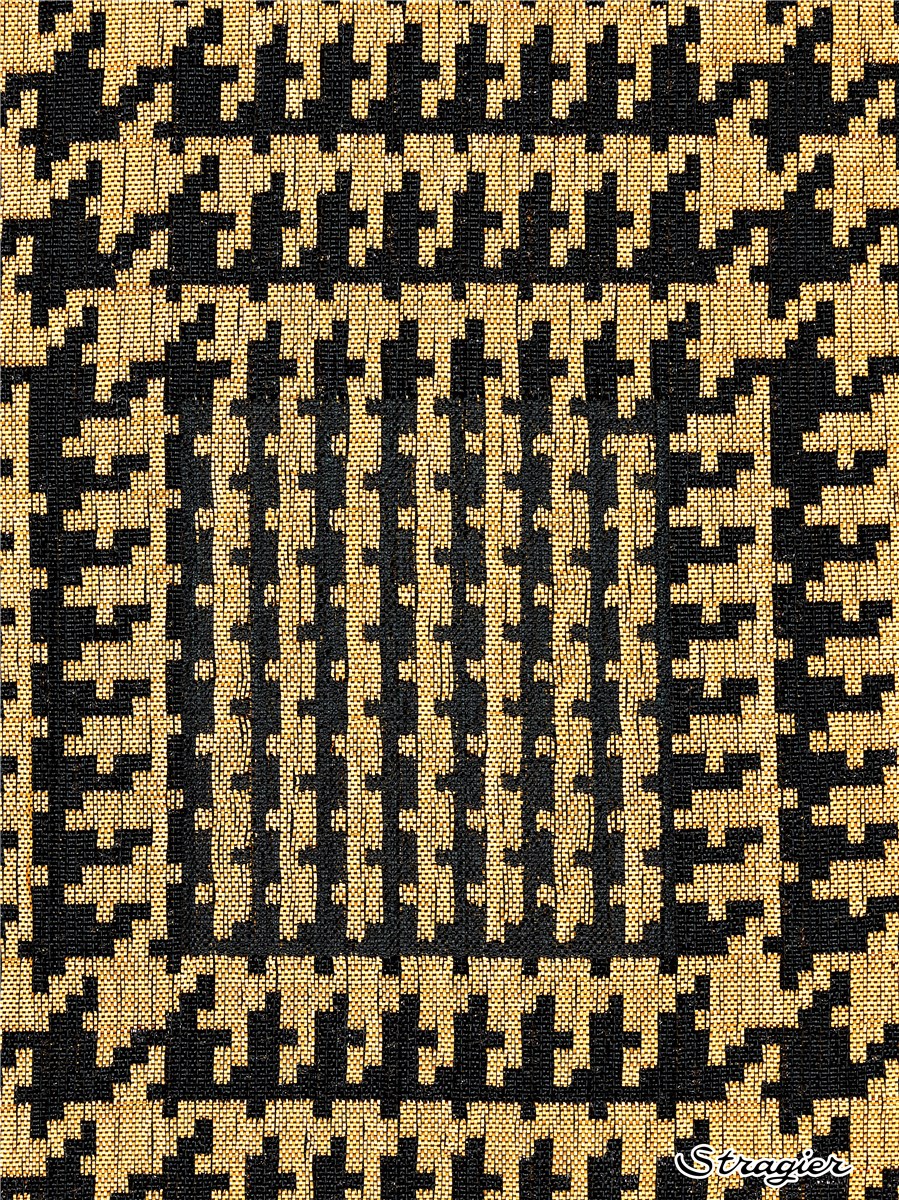 Jacquard lamé lurex - Prince de Galles - Noir et Or 