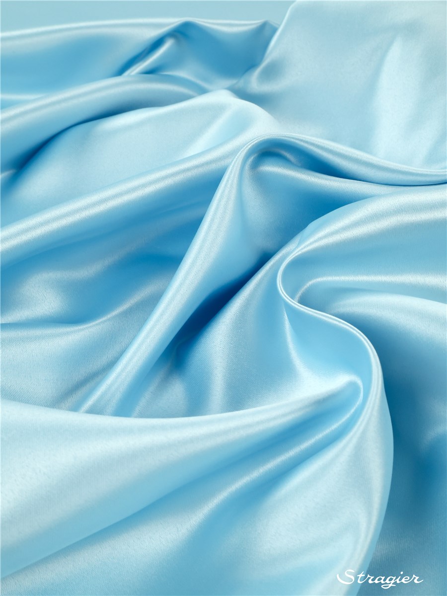 Satin Cuir poudré - Uni - Bleu Glacier