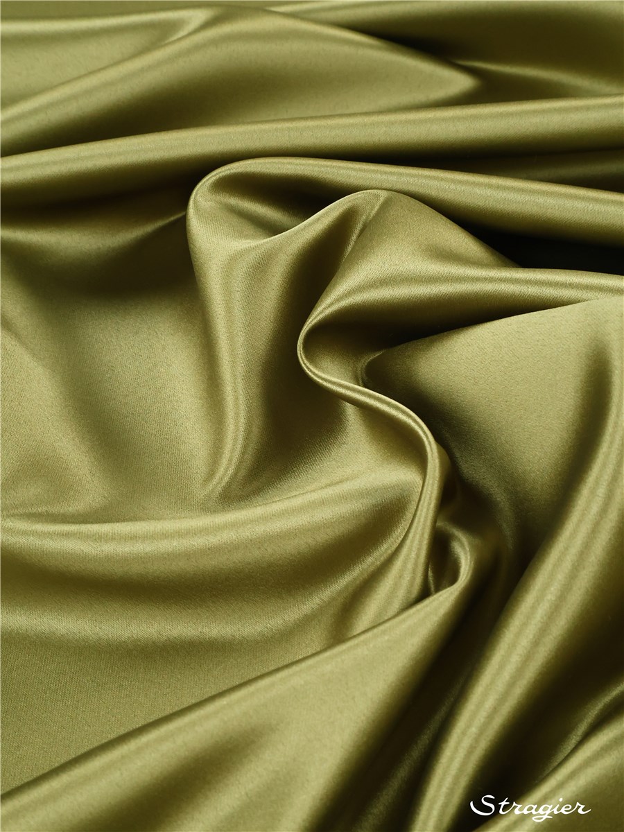 Satin Cuir poudré - Uni - Kaki