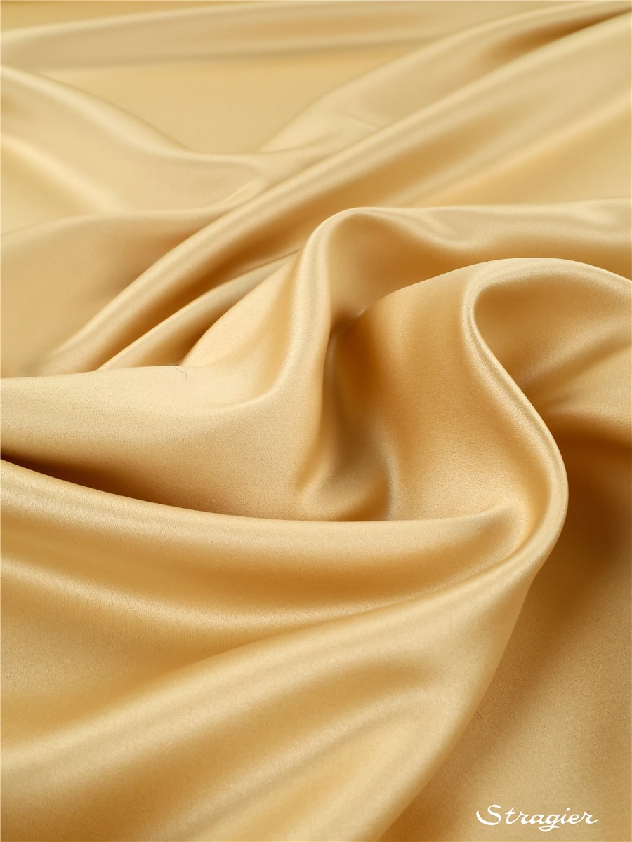 Satin Cuir poudré - Uni - Paille-Or