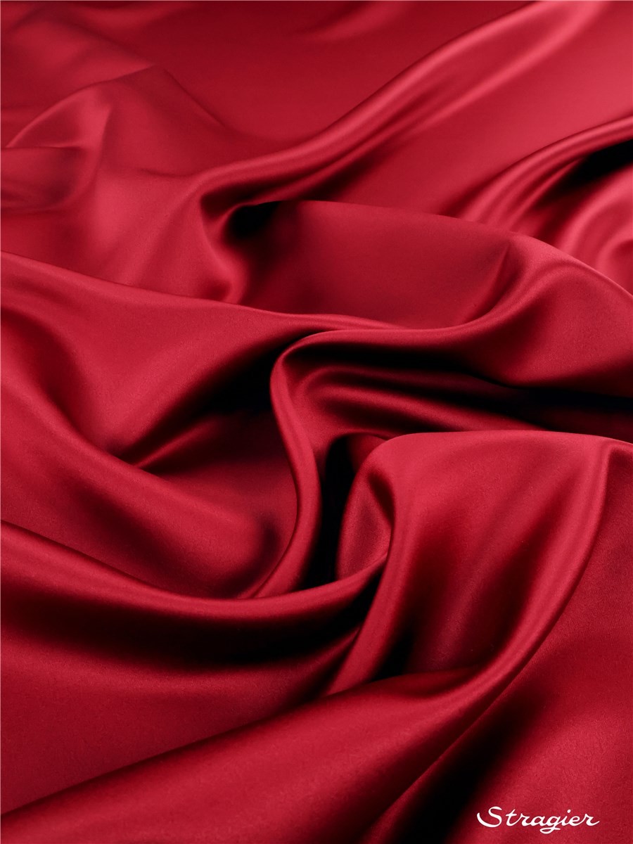 Satin cuir poudré souple - Uni - Bordeaux