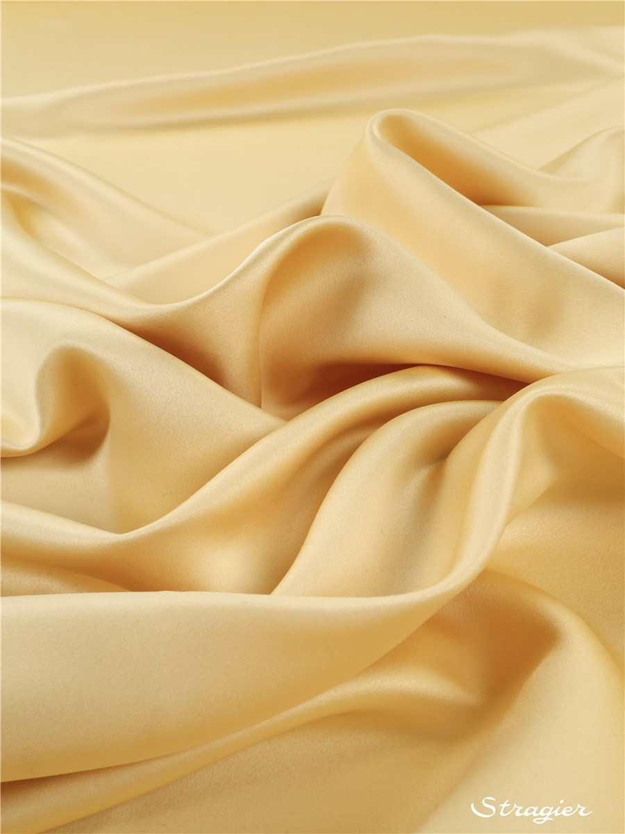 Satin cuir poudré souple - Uni - Paille Italienne