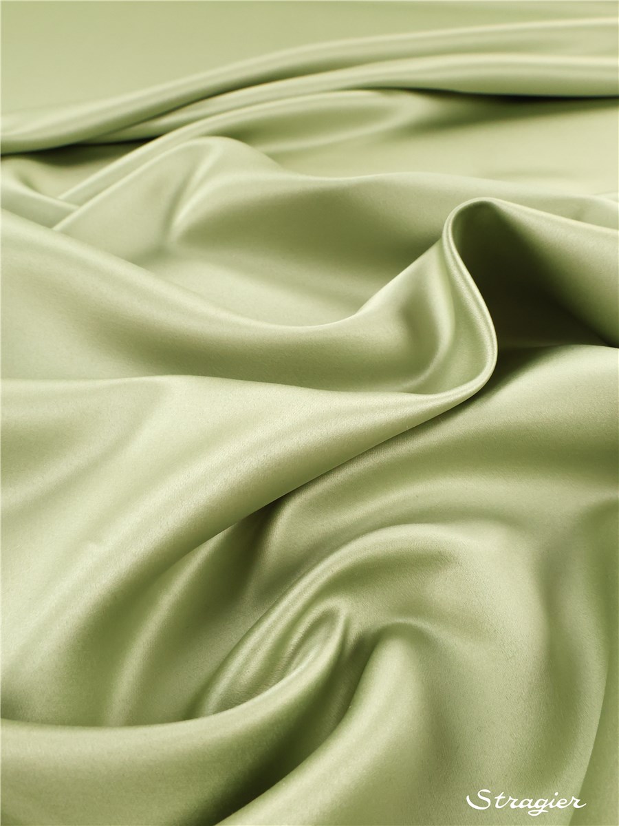 Satin cuir poudré souple - Uni - Tilleul givré