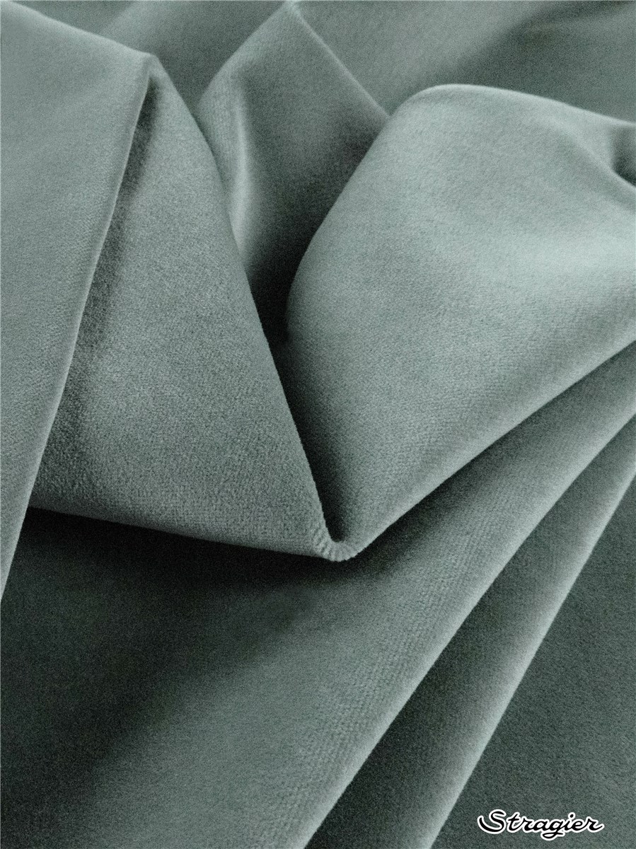 Velours Lisse pur coton - uni - Gris Argent