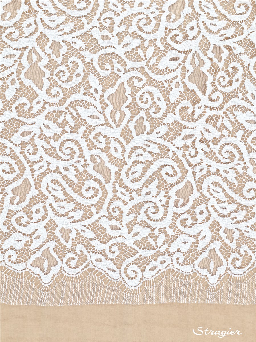 Calais Lace - Aline - Stragier Pale Ivory - 90 cm