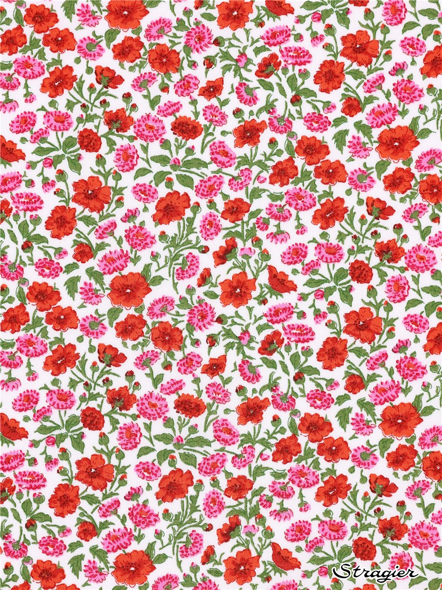 Liberty Tana Lawn - Freyja Daisy - Rose Coquelicot