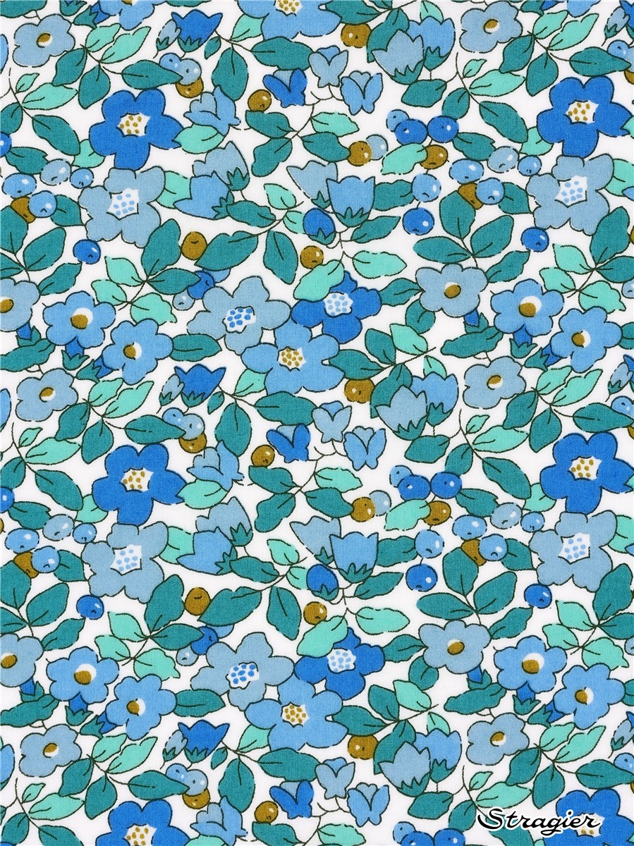 Liberty Tana Lawn - Betsy Berry - Bleu Denim