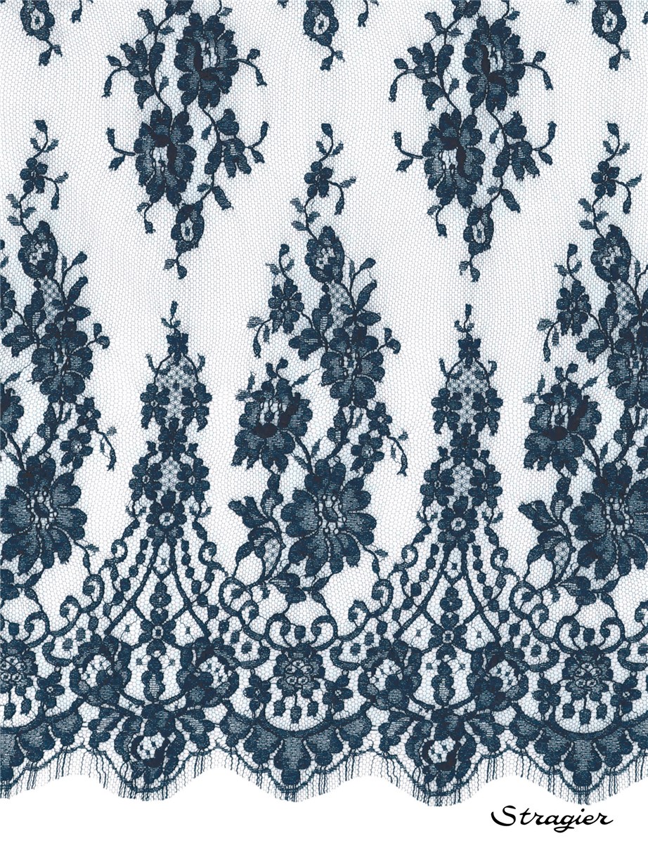 Dentelle de Calais - Hermione - Marine clair - 110 cm