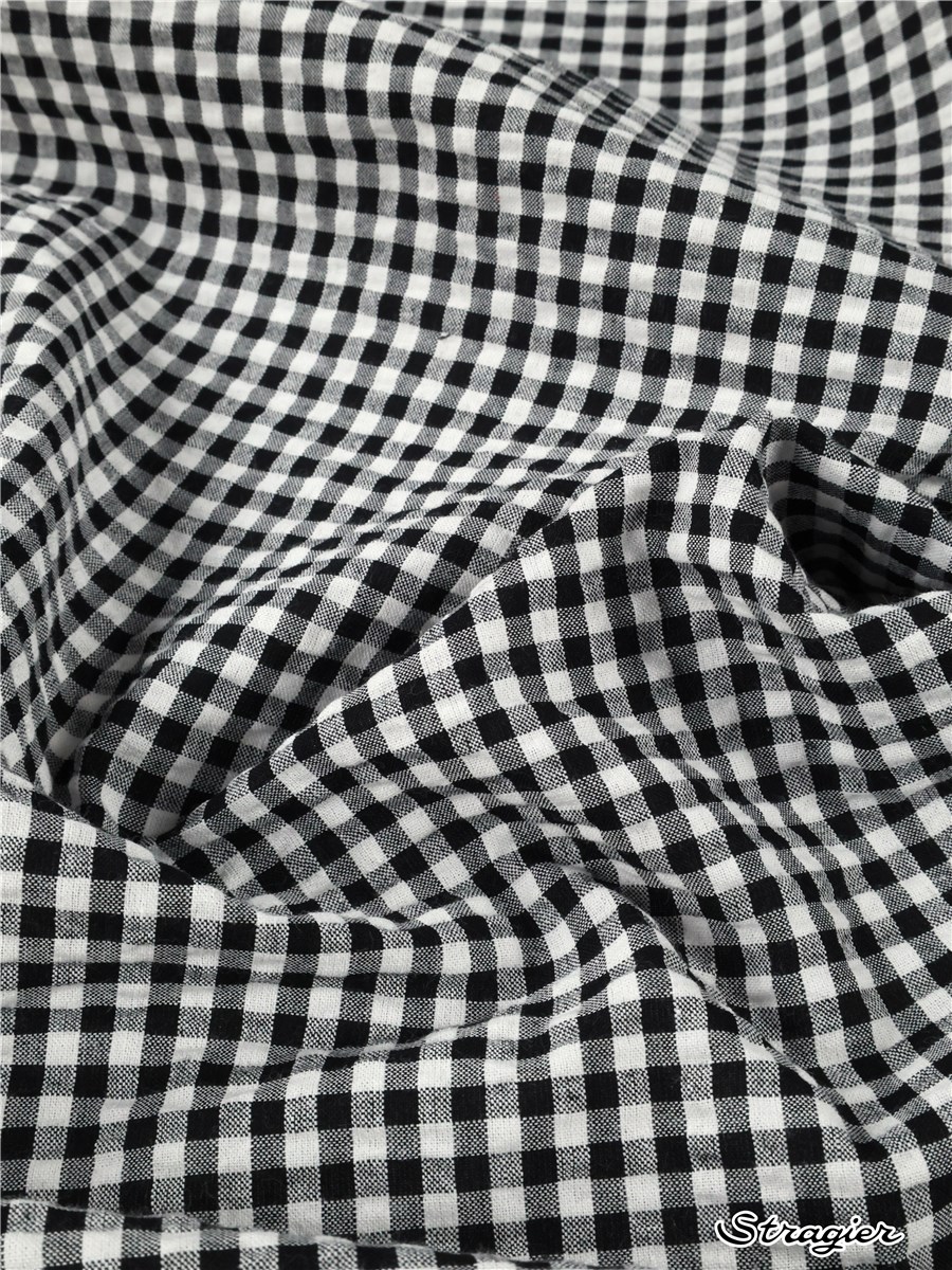 Seersucker - Vichy 5,5mm - Noir 