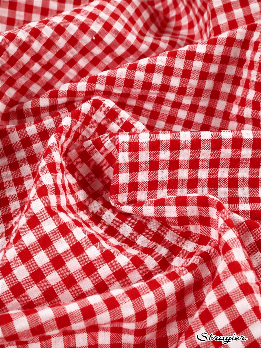 Seersucker - Vichy 5,5mm - Rouge 