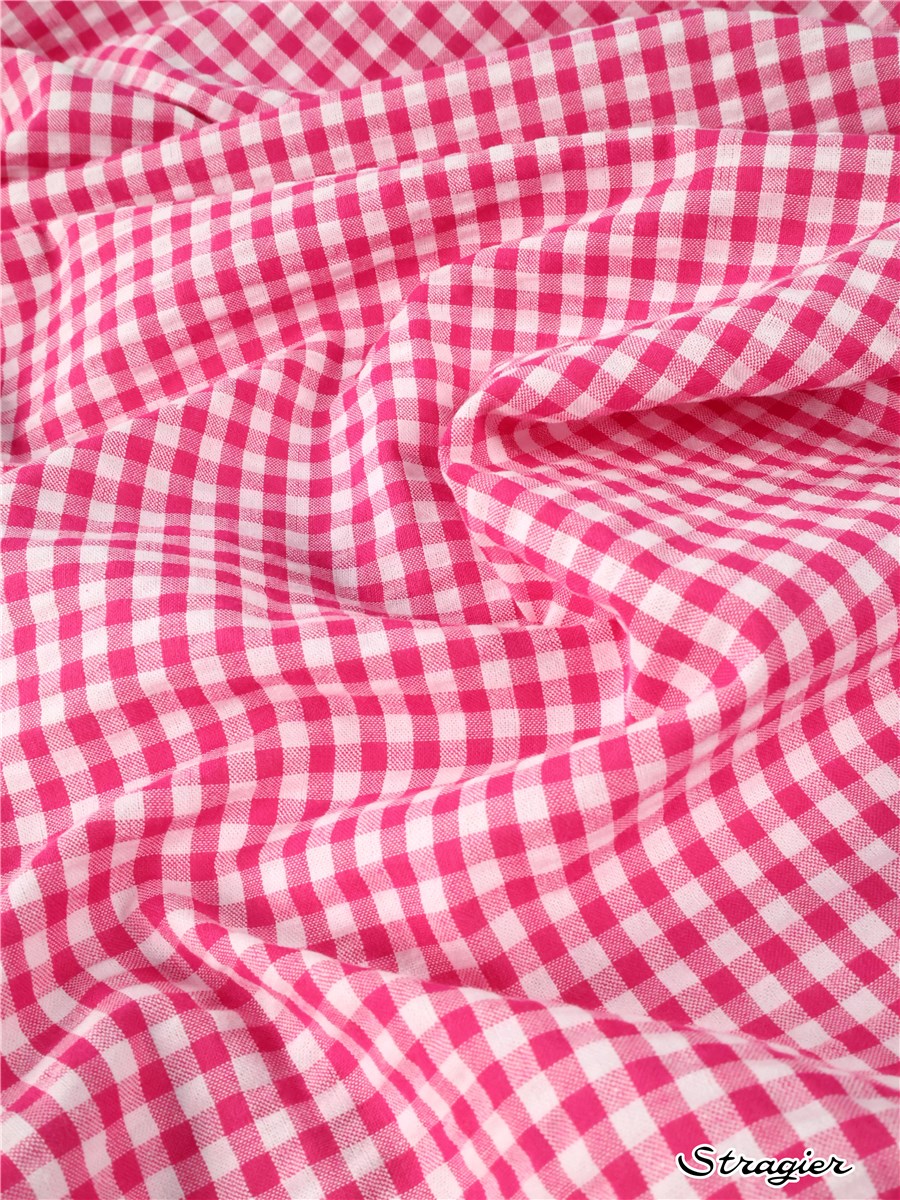 Seersucker - Vichy 5,5mm - Fuchsia 