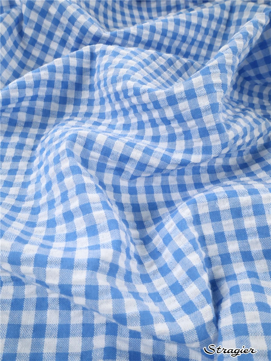 Seersucker - Vichy 5,5mm - Bleu Ciel 