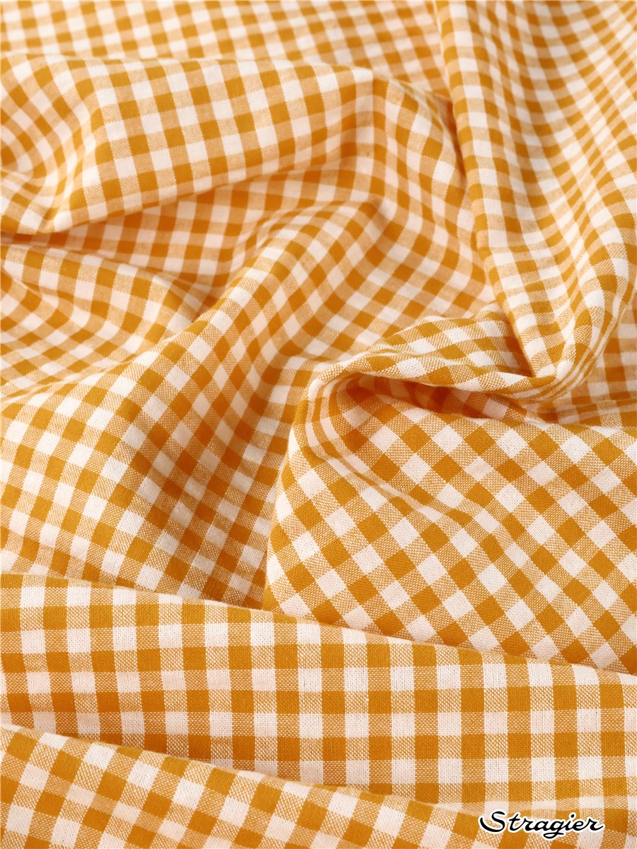 Seersucker - Vichy 5,5mm - Moutarde 