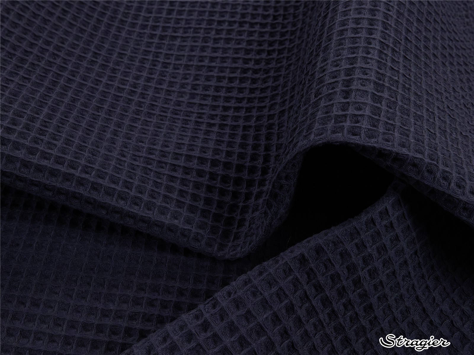 Waffle Piqué - pure Cotton - 6mm - Plain - Marine