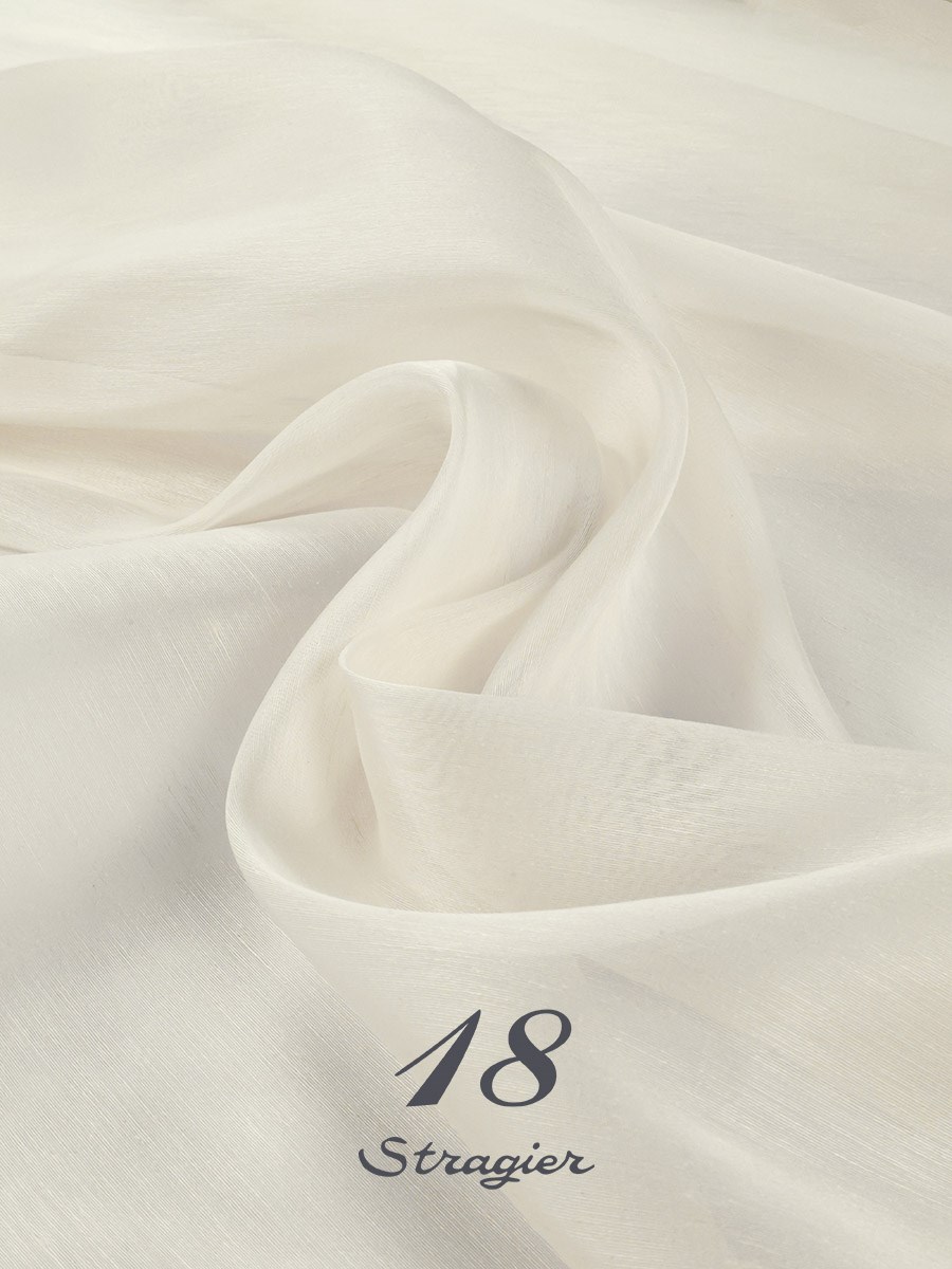 Organza de Lin - Uni - Ivoire clair Stragier 