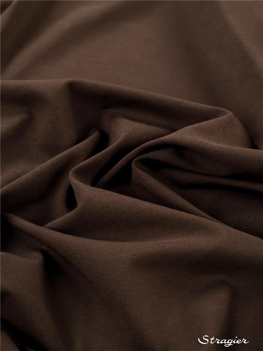 Jersey Coton Stretch BIO 200g/m² - uni - Terre