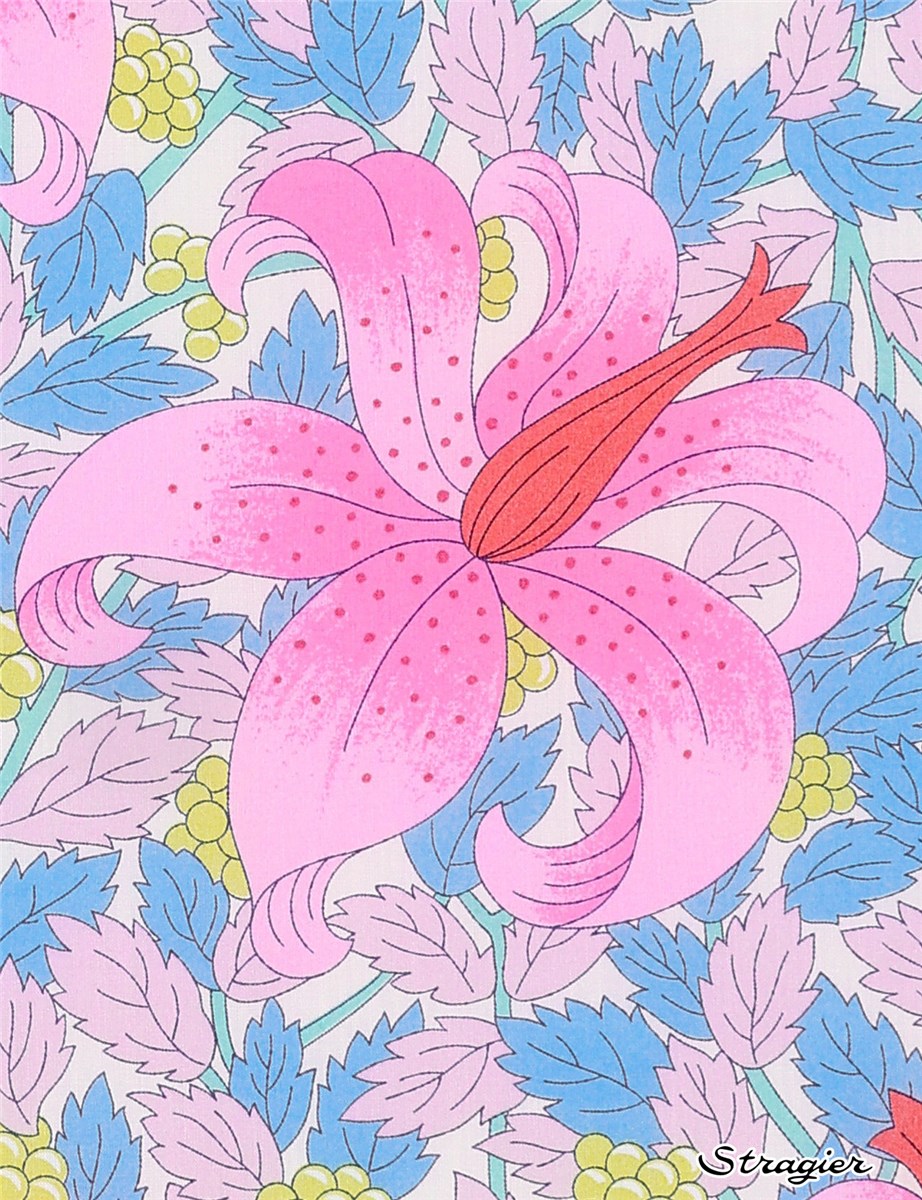 Liberty Tana Lawn - Mawson Melbury - Rose et Bleu Ciel