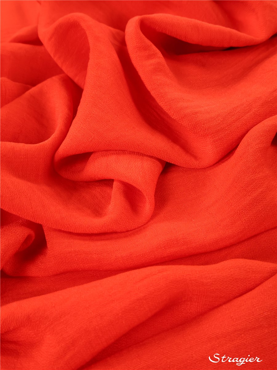 Batiste Microfibres - souple - uni - Coquelicot 