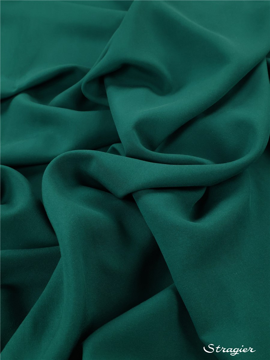 Popeline souple Viscose - uni - Vert pétrole