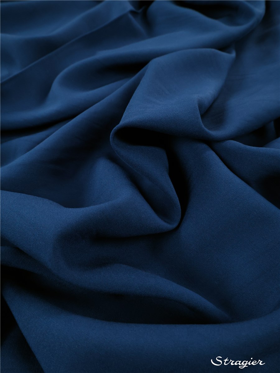 Viscose Poplin - smooth - uni - Marine clair
