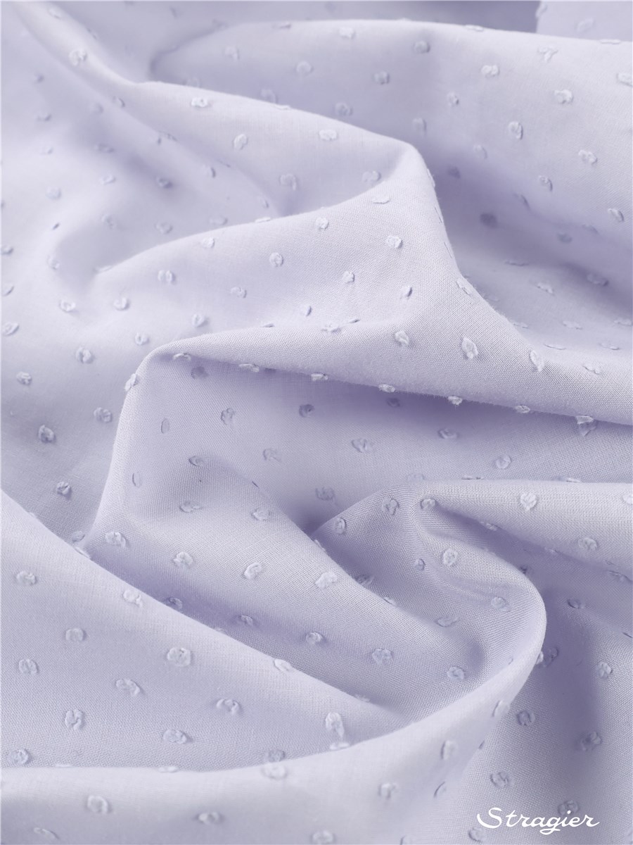 Batiste de Coton Plumetis - Uni - Lilas
