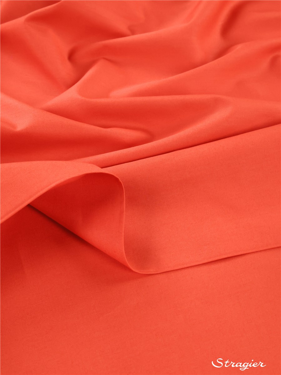 Percale de Coton - uni - Corail - 300 cm