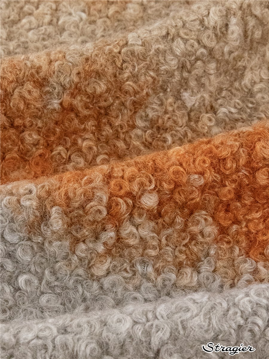 Teddy - Bouclé - Uni - Ombré - Paprika - Camel