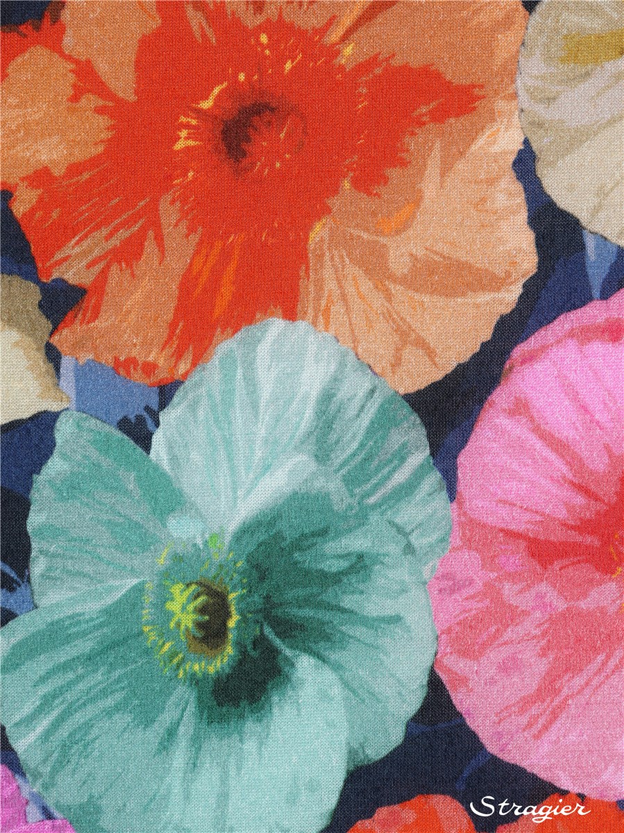 Jersey Liberty léger en Modal - Poppy Wonder - B