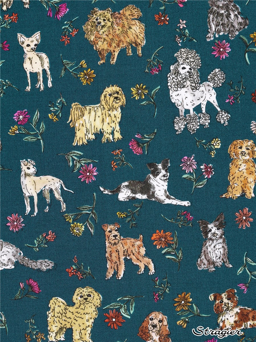 Liberty Tana Lawn - Mal's Pals - Bleu foncé
