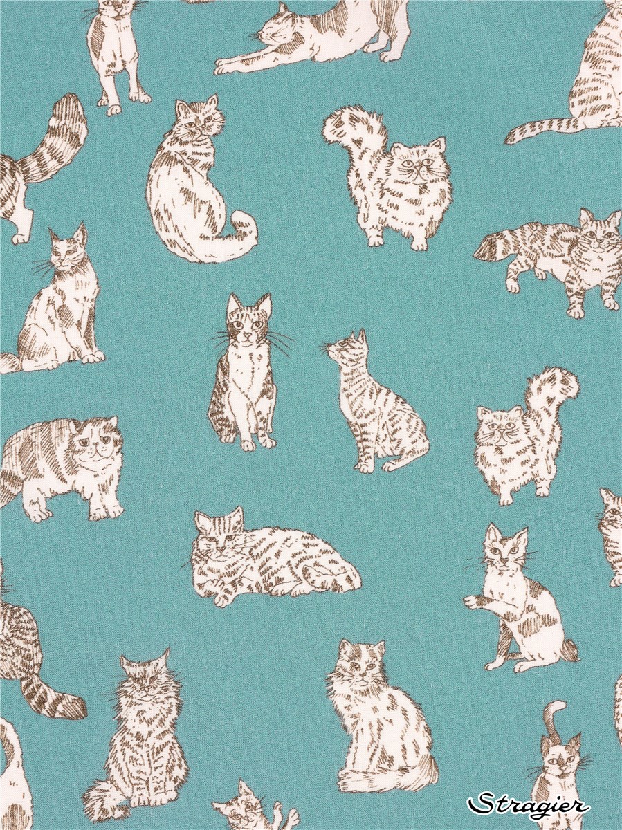 Liberty Tana Lawn - Meow - Bleu