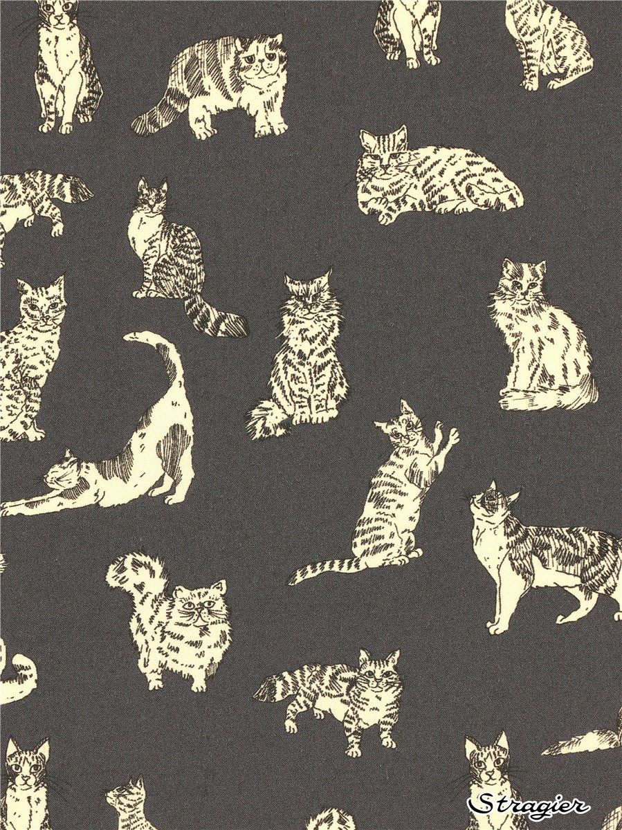 Liberty Tana Lawn - Meow - Graphite