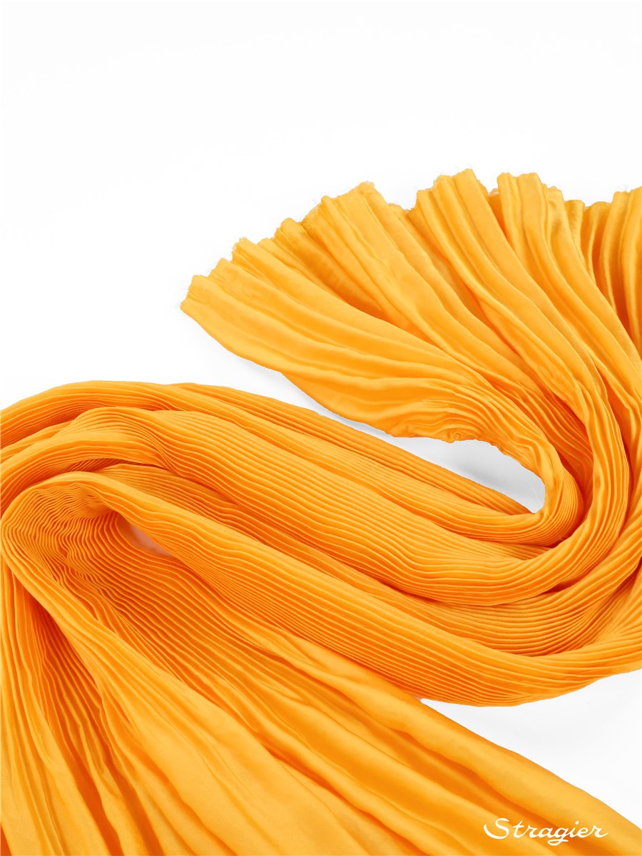 Pleated Pannel - Artemis - washed Satin - uni - Jaune vif - 150 cm